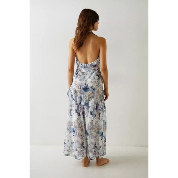 Nasty Gal X Nick Fierro Tattoo Ruffle Maxi Dress - Picture 7 of 8
